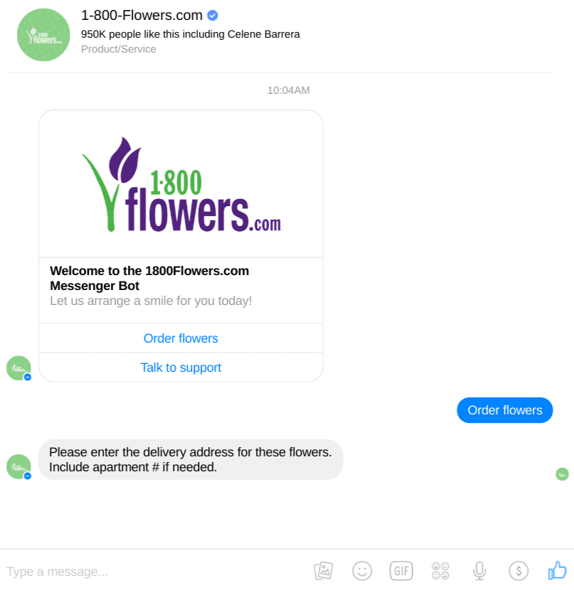 conversational Marketing_1800 flowers