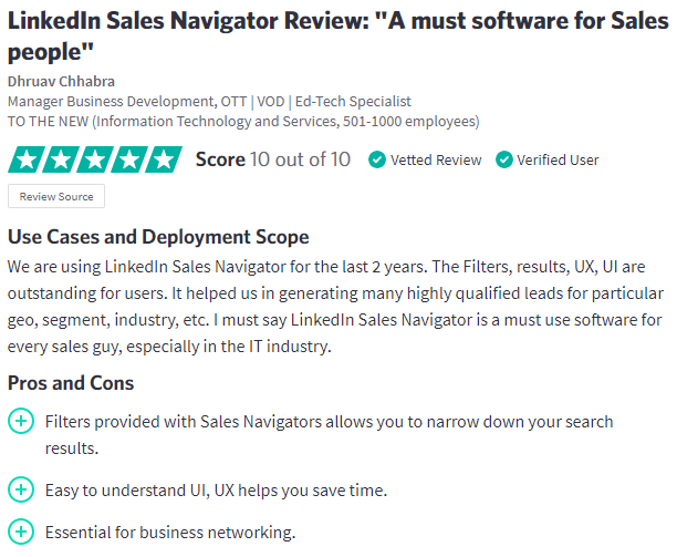 lead generation tools_review for linkedin sales navigator