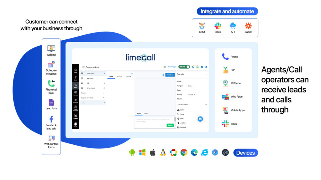 LimeCall screenshot one of the top 10 lead distribution software choices