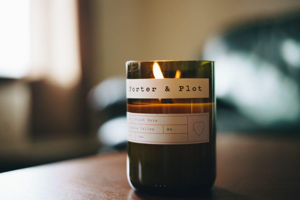 An artisan handmade candle.